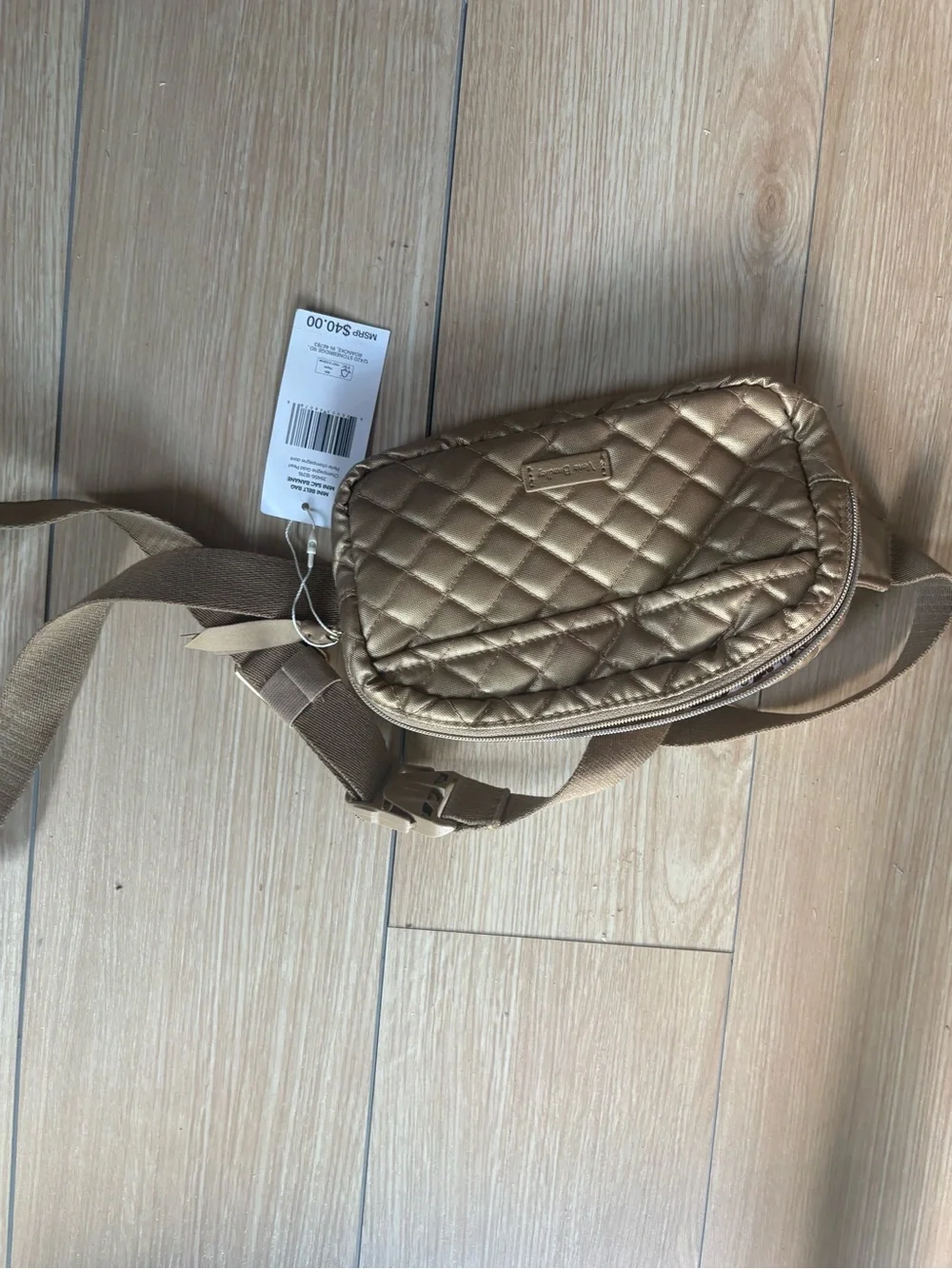 Vera Bradley Quilted Cosmetic Pouch in Champagne Gold